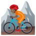 🚵🏾 person mountain biking: medium-dark skin tone display on JoyPixels